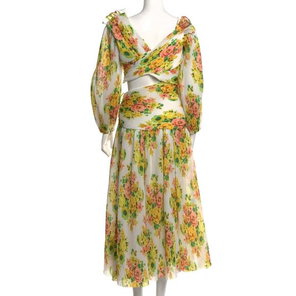 ❤️Zimmermann Yellow Floral Print Long Dress❤️ - Picture 3 of 3